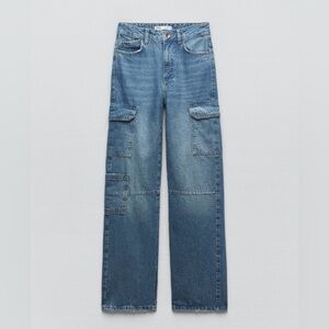 Zara Cargo Jeans - Brand new size 4